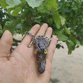 1-Piece Real Crocodile Head Specimen Keychain | Car Keychain Accessory | Gift-